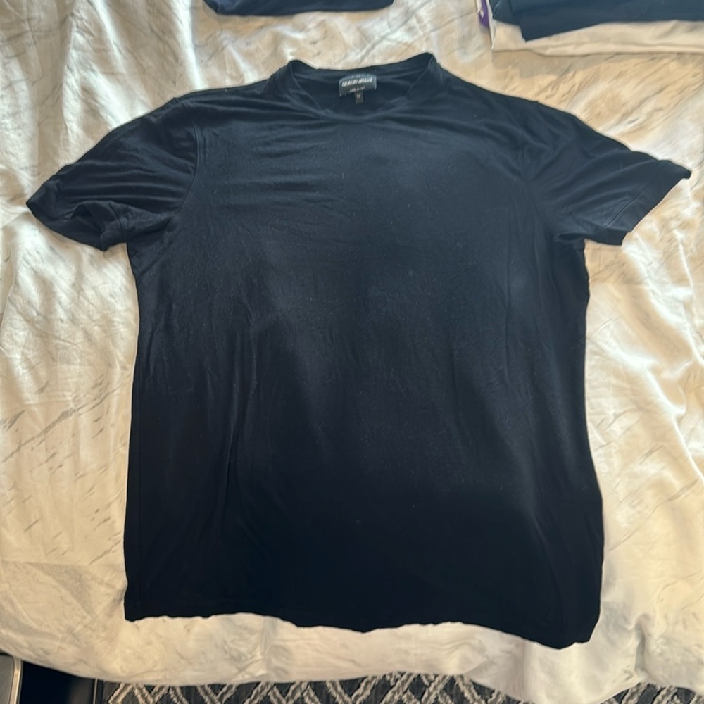 Authentic lightly used Giorgio Armani black t shirt size 52